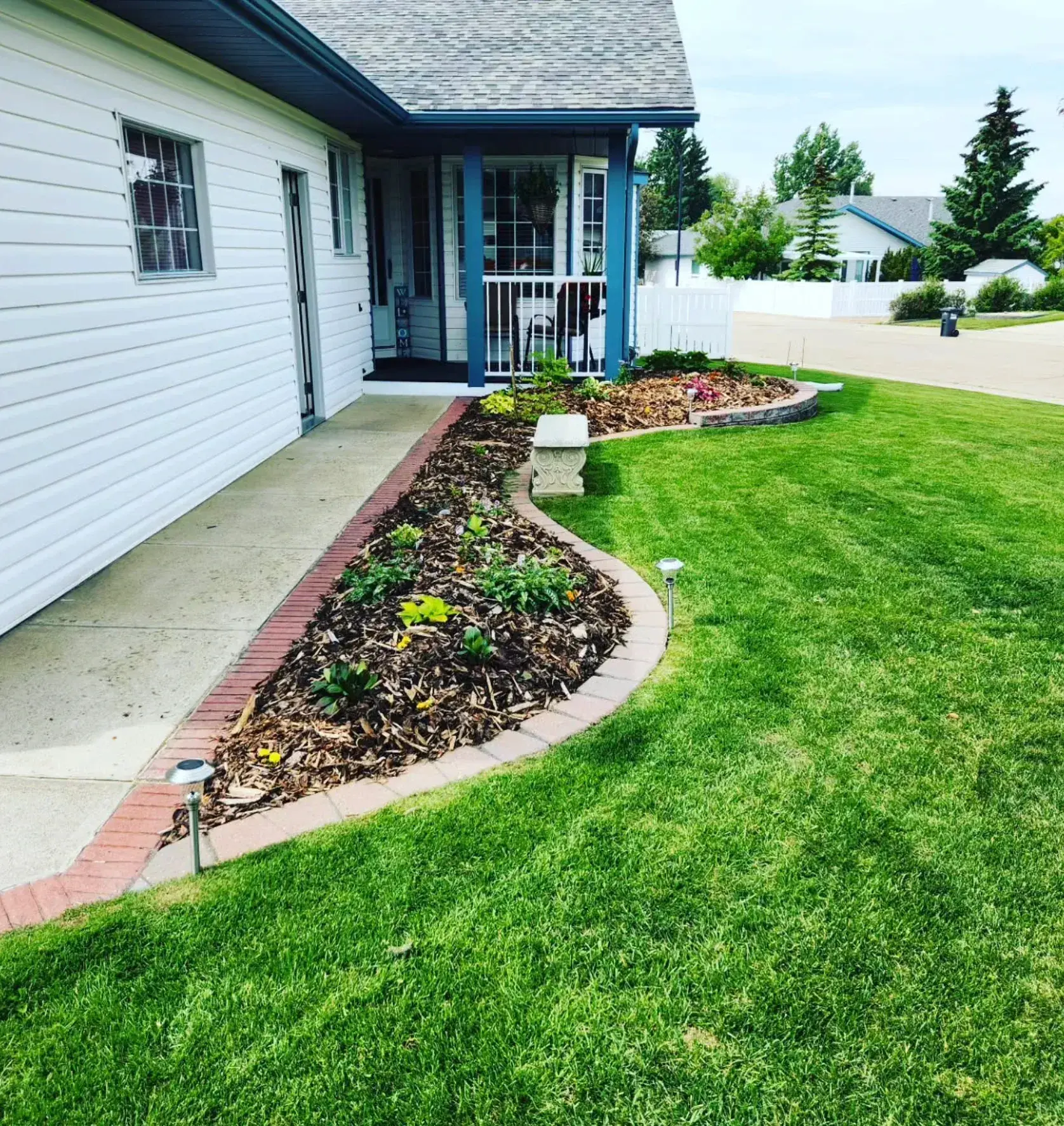 Front Yard Landscaping - After renovation by Epic Landscape Services in Red Deer