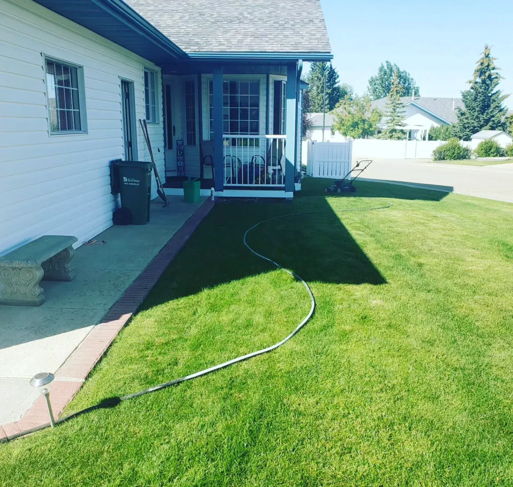 Front Yard Landscaping - Before renovation by Epic Landscape Services in Red Deer