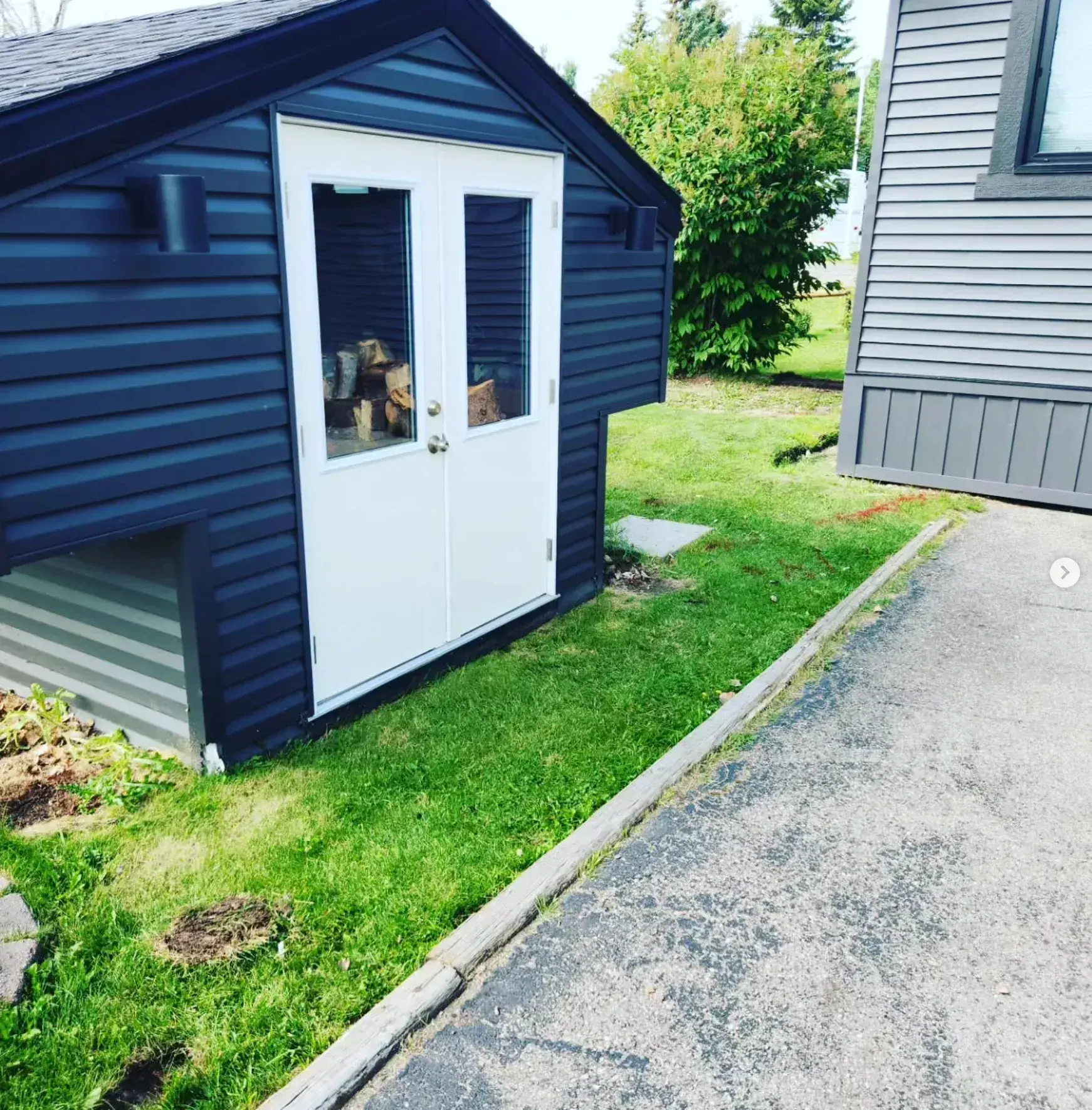 Concrete Patio Installation - Before renovation by Epic Landscape Services in Red Deer